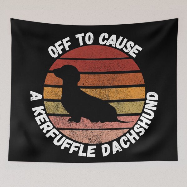 Item preview, Off to Cause A Kerfuffle Dachshund designed and sold by 9morethan9®.