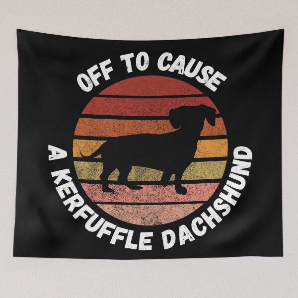 Item preview, Off to Cause A Kerfuffle Dachshund designed and sold by 9morethan9®.