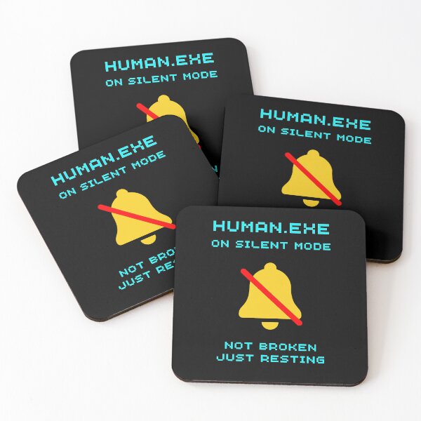 Item preview, Human Exe On Silent Mode — Funny Introvert Gift — Do Not Disturb Gaming Art designed and sold by Retro Gamer Gifts.