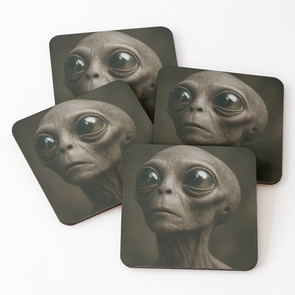 Item preview, Mysterious Alien Portrait – Sci Fi Extraterrestrial Art designed and sold by BTBArtwork.