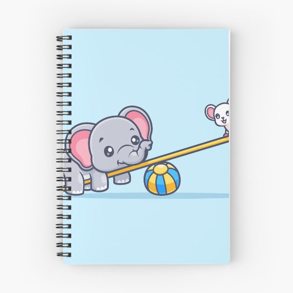 Item preview, Cute Elephant Playing Seesaw with Mouse – Cartoon Vector Icon Illustration (Animal & Holiday Theme) designed and sold by hjian8219.