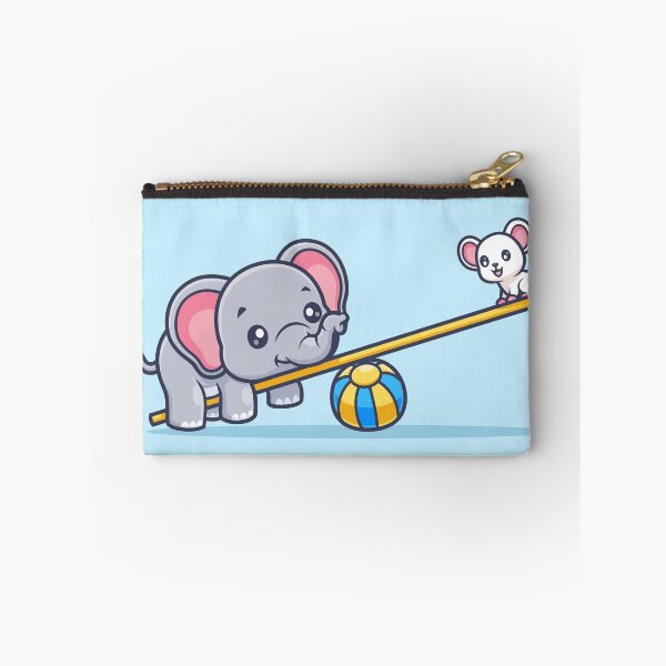 Item preview, Cute Elephant Playing Seesaw with Mouse – Cartoon Vector Icon Illustration (Animal & Holiday Theme) designed and sold by hjian8219.