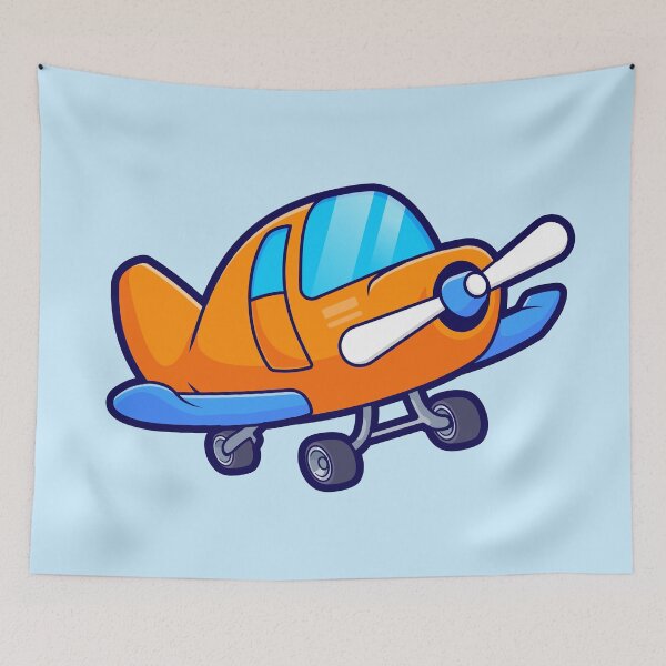 Item preview, Plane Flying – Cartoon Vector Icon Illustration (Transportation & Object Theme) designed and sold by hjian8219.