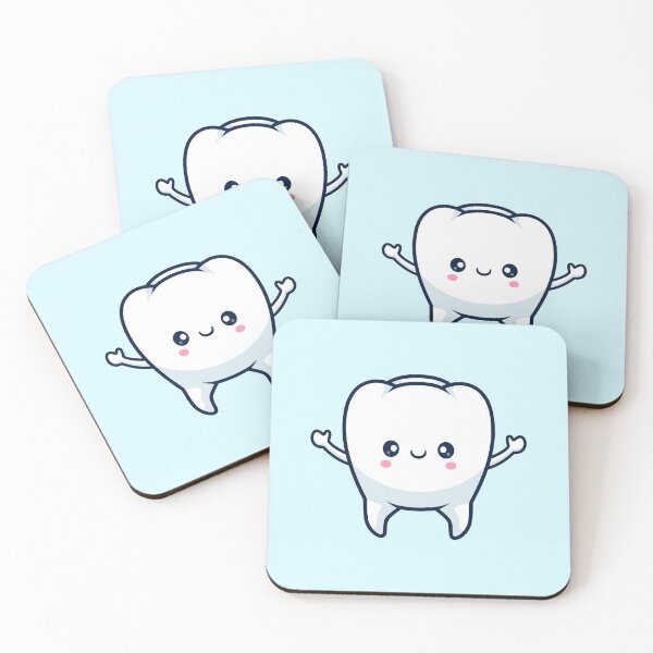 Item preview, Cute Smiling Tooth – Cartoon Vector Icon Illustration (Education & Object Theme) designed and sold by hjian8219.