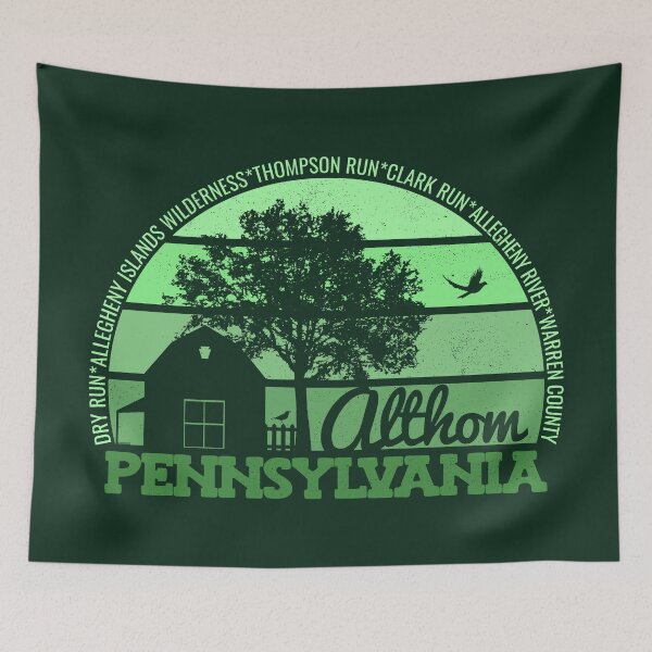 Item preview, Althom Pennsylvania Sunset Retro Vintage Local Pride Logo designed and sold by CRHPOD20.
