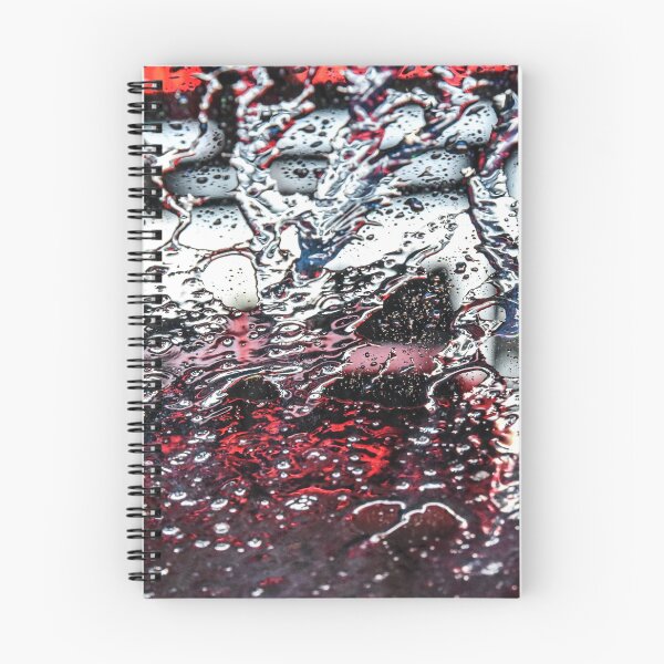 Item preview, Droplets on a windshield - reds, white and some blue  designed and sold by OzzyluArt.