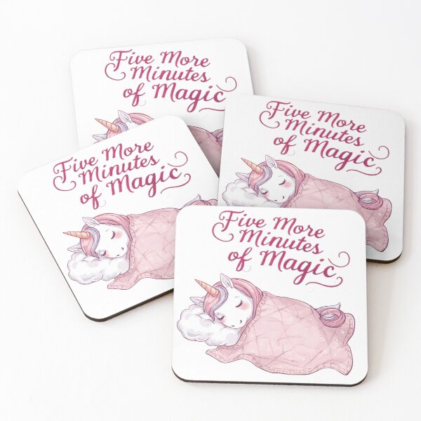 Item preview, Five More Minutes of Magic- Cute Unicorn Design designed and sold by Mystic Moons Art & Design.