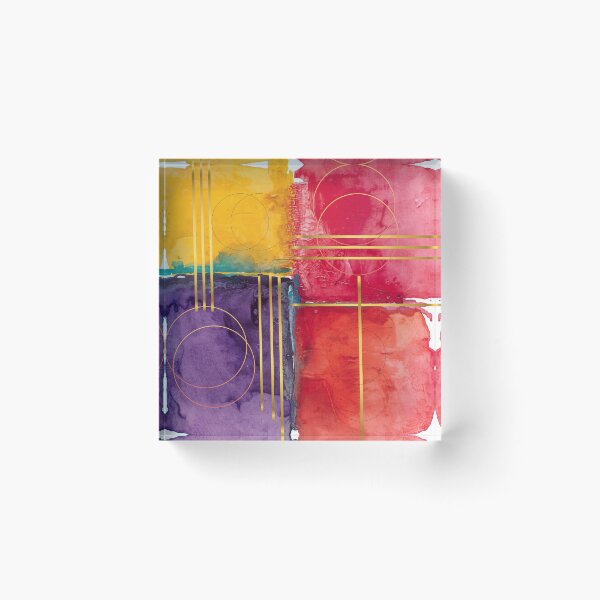 Item preview, A colorful Abstract Composition Circles and Lines  designed and sold by Modern-Tropical.