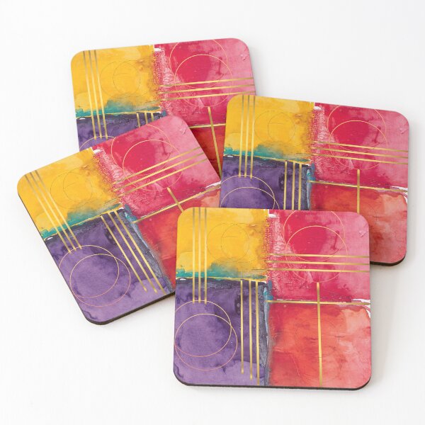 Item preview, A colorful Abstract Composition Circles and Lines  designed and sold by Modern-Tropical.