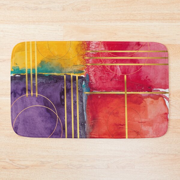 Item preview, A colorful Abstract Composition Circles and Lines  designed and sold by Modern-Tropical.