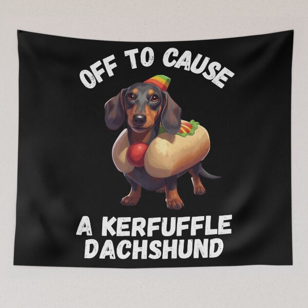 Item preview, Off to Cause A Kerfuffle Dachshund designed and sold by 9morethan9®.