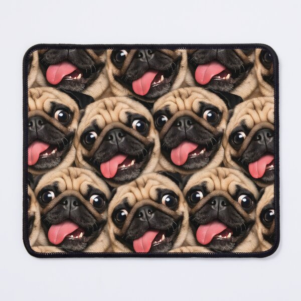 Item preview, Cute Pug Dog Pattern – Funny Puppy Faces Design designed and sold by BTBArtwork.