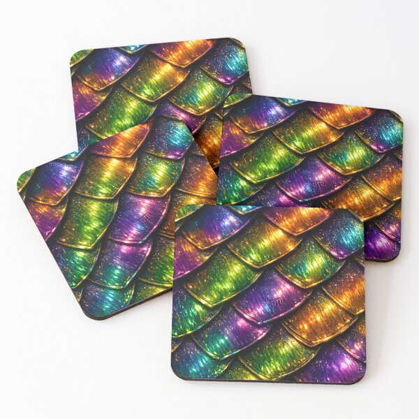 Item preview, Rainbow Metallic Scale Pattern – Iridescent Fantasy Texture designed and sold by BTBArtwork.
