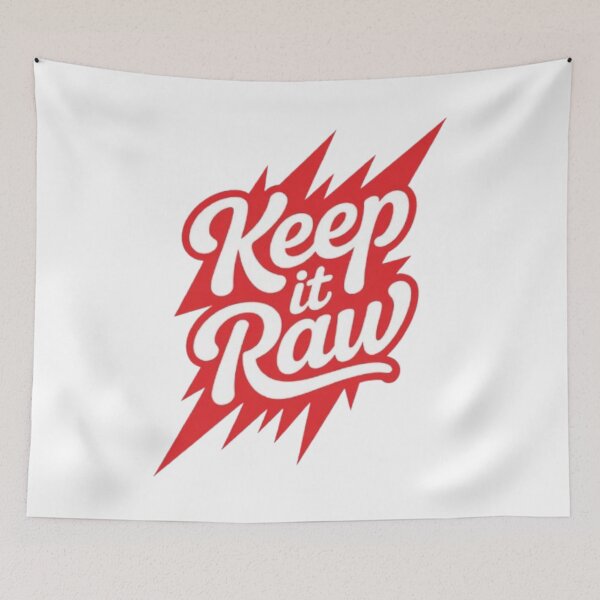 Item preview, Keep It Raw – Authentic Streetwear Typography Graphic Design designed and sold by NewUSShop.