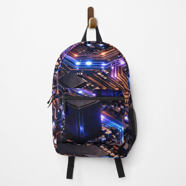 Item preview, Futuristic Circuit Board Glow – Neon Tech Motherboard Art designed and sold by BTBArtwork.