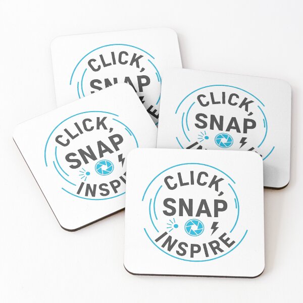 Item preview, Click, Snap, Inspire – Funny Photographer T-Shirt for Camera Lovers designed and sold by Muzgle.