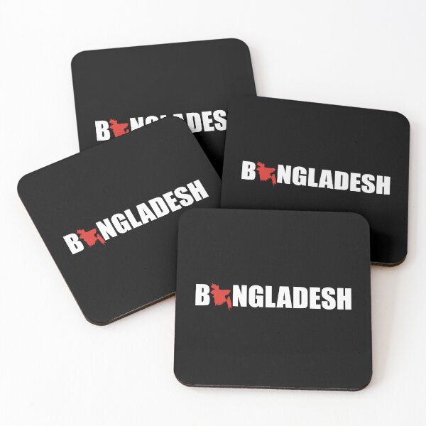 Item preview, Bangladesh and Map Text design (white & red) designed and sold by dezanli.