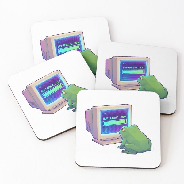 Item preview, Y2K Retro Frog Dial Up Computer Buffering 90s Nostalgia Aesthetic designed and sold by StickyGuys.