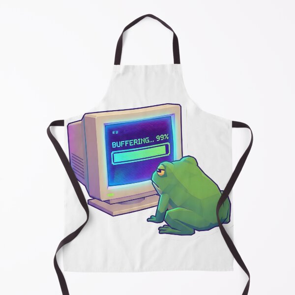 Item preview, Y2K Retro Frog Dial Up Computer Buffering 90s Nostalgia Aesthetic designed and sold by StickyGuys.