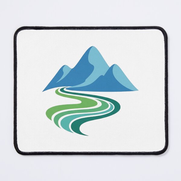 Item preview, Serene mountain landscape with a meandering river and lush greenery designed and sold by VerizalShop.