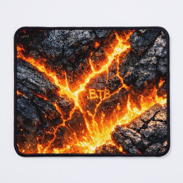 Item preview, Molten Lava Cracks – Fiery Volcanic Rock Texture Art designed and sold by BTBArtwork.