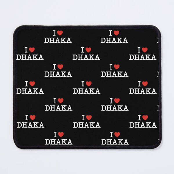 Item preview, I Love Heart Dhaka Bangladesh and Map Typewriter font (white & red) designed and sold by dezanli.