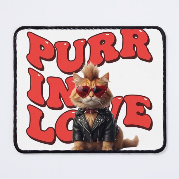 Item preview,  Punk Cat Wearing Heart Sunglasses Portrait designed and sold by newvisionart191.