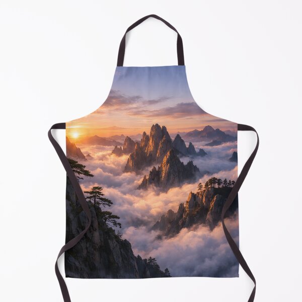 Item preview, Mountain Peaks Above the Clouds at Sunrise – Serene Nature Landscape designed and sold by BTBArtwork.