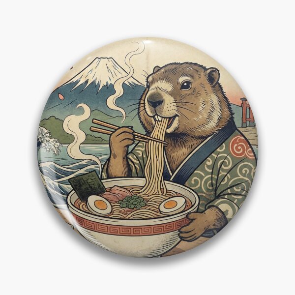 Item preview, Ramen Time - Marmot designed and sold by AK AESTHETIC STUDIOS.