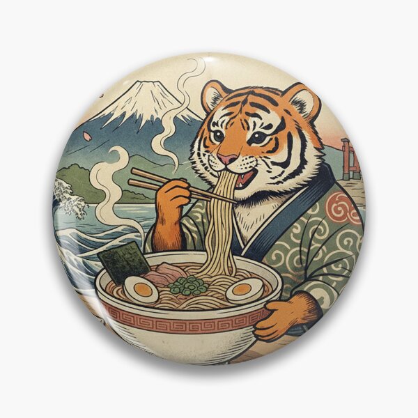 Item preview, Ramen Time - Tiger designed and sold by AK AESTHETIC STUDIOS.
