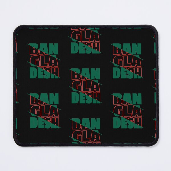 Item preview, Bangladesh Word Large Sliced Cut Out Text Print (green & red) designed and sold by dezanli.