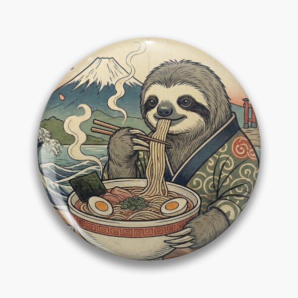 Item preview, Ramen Time - Sloth designed and sold by AK AESTHETIC STUDIOS.