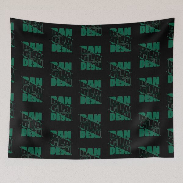 Item preview, Bangladesh Word Large Sliced Cut Out Text Print (green) designed and sold by dezanli.