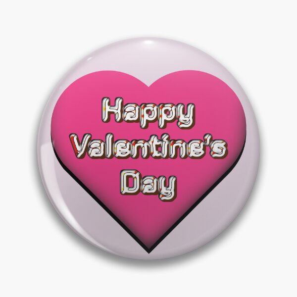 Item preview, Happy Valentine’s Day with Pink Heart and Lettering designed and sold by cremedecolor.