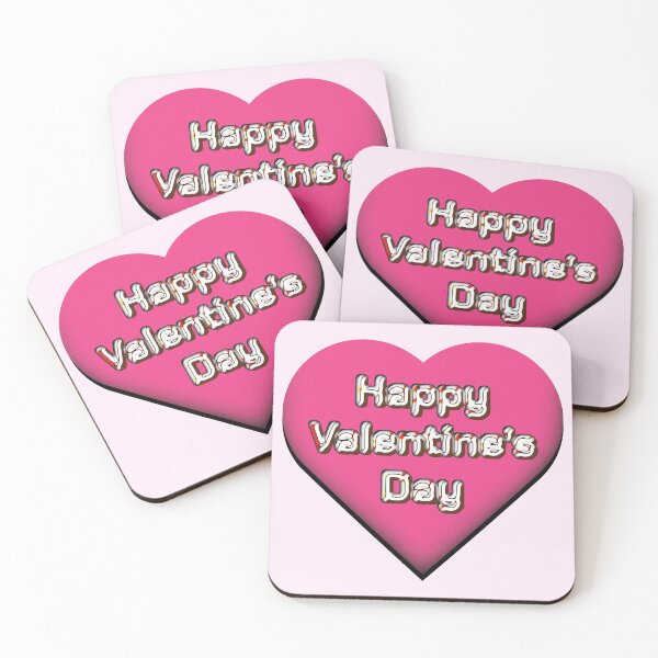Item preview, Happy Valentine’s Day with Pink Heart and Lettering designed and sold by cremedecolor.