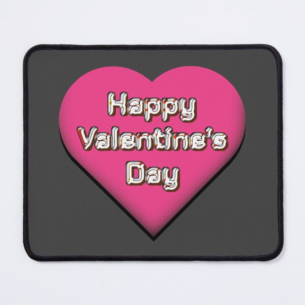 Item preview, Happy Valentine’s Day with Pink Heart and Lettering designed and sold by cremedecolor.