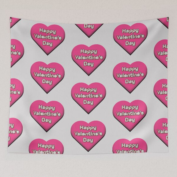 Item preview, Happy Valentine’s Day with Pink Heart and Lettering designed and sold by cremedecolor.