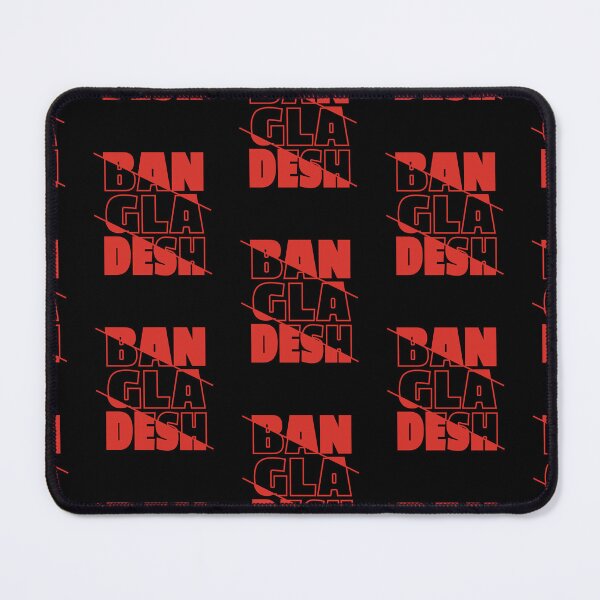 Item preview, Bangladesh Word Large Sliced Cut Out Text Print (red) designed and sold by dezanli.