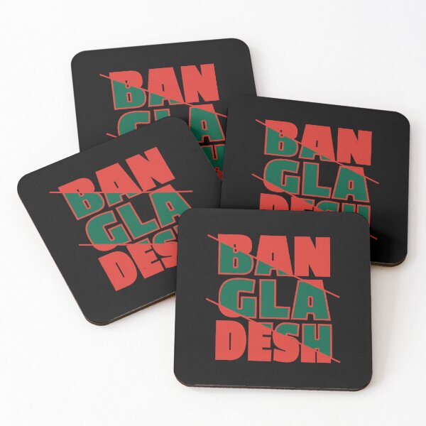 Item preview, Bangladesh Word Large Sliced Text Print (red & green) designed and sold by dezanli.