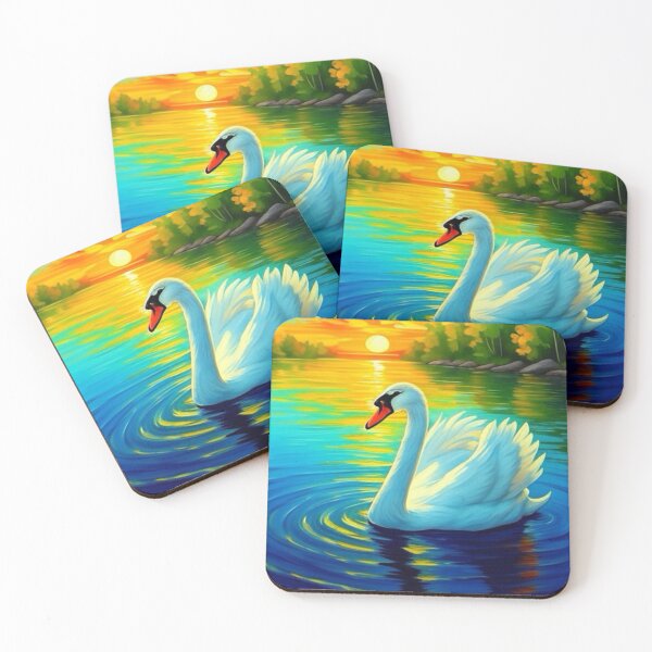 Item preview, Swan at Sunset designed and sold by TinCatOutPost.