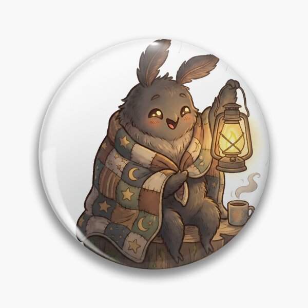 Item preview, Cute Cozy Mothman with Glowing Lamp and Blanket Aesthetic designed and sold by StickyGuys.