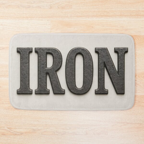 Item preview, IRON – Industrial Textured Metal Typography Art designed and sold by BTBArtwork.