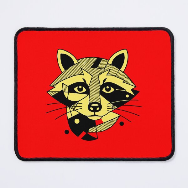 Item preview, Minimalist Raccoon Cubist Modern Wildlife Procyonidae  designed and sold by The Sticker Bureau.