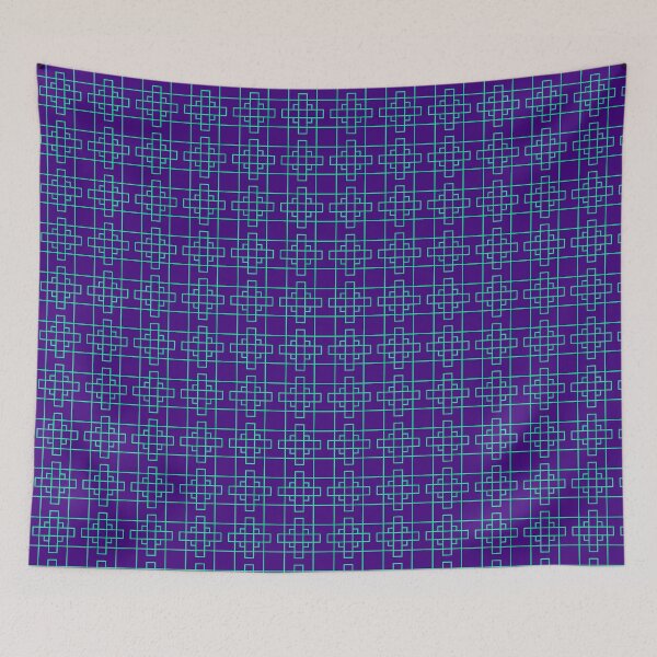 Item preview, Purple Grid Tessellation  - Christmas Gifts - Abstract Geometric Shape Pattern designed and sold by RoyalStarsPatts.