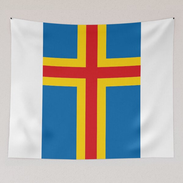 Item preview, Vertical Åland Flag Design designed and sold by NTGUILTY.