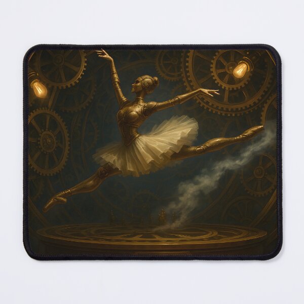 Item preview, Steampunk Clockwork Ballerina In Mechanical Dreamscape designed and sold by BTBArtwork.