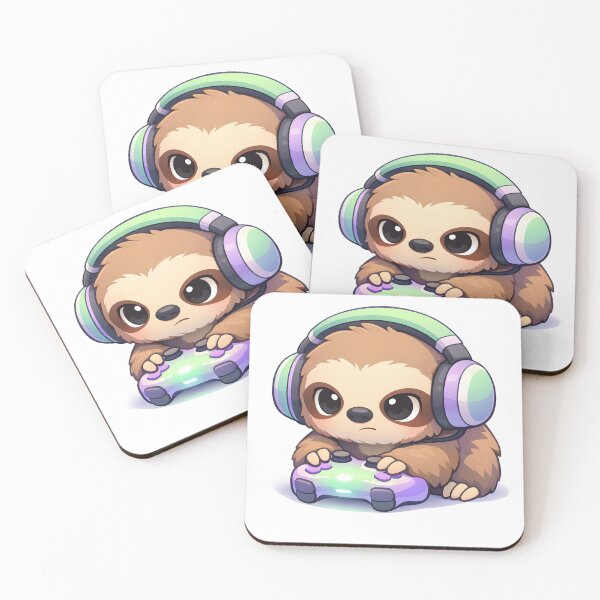 Item preview, Cute Gamer Sloth With Headphones And Controller designed and sold by BTBArtwork.