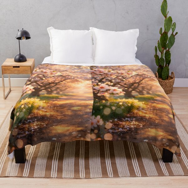 Item preview, Golden Spring Blossom Path – Dreamy Floral Landscape with Warm Light designed and sold by Mobile Cases Store.