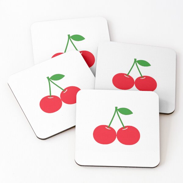 Item preview, Minimalist Red Cherries Icon designed and sold by BTBArtwork.