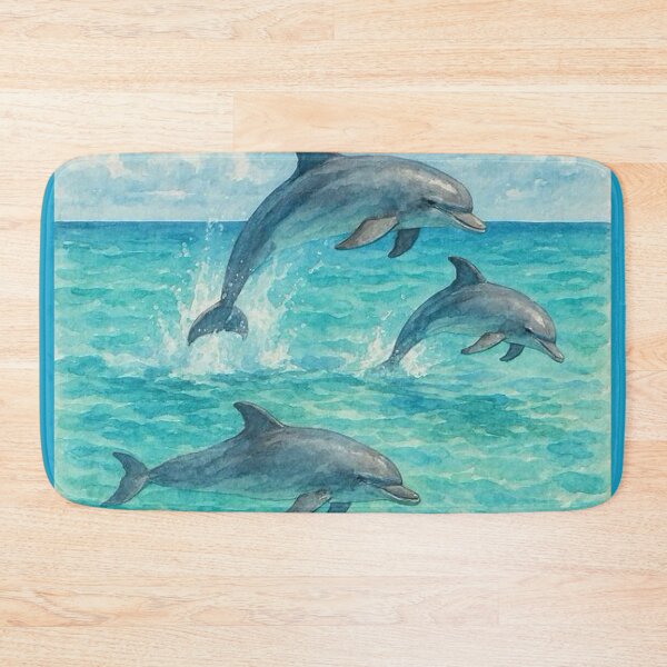 Item preview, Playful Dolphins in a Tropical Sea designed and sold by TinCatOutPost.